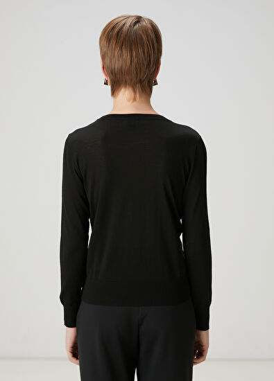 Beymen Club Siyah Yün İnce Basic Kazak - 4