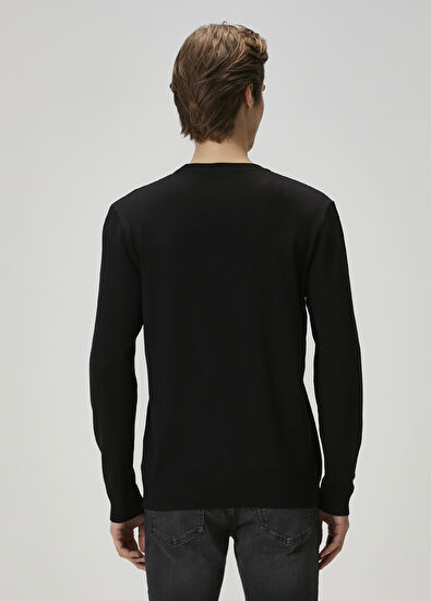 Beymen Club Siyah Logo Nakışlı Triko - 4