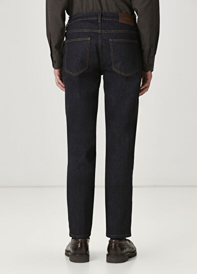 Beymen Club Tobacco Stitching Raw Slim Fit Jean Pants with - 5