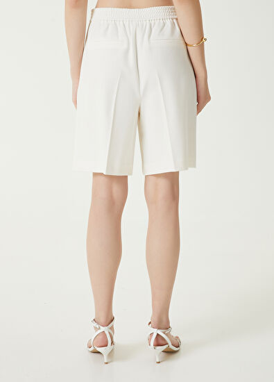 Beymen Club Kırık Beyaz Krep Şort - 6