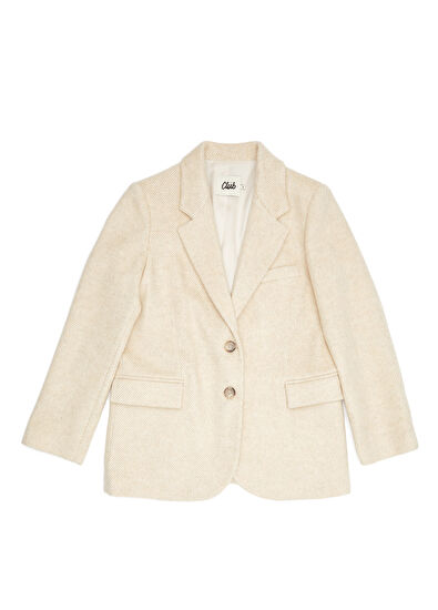 Beymen Club Ecru Patterned Wool Jacket - 7