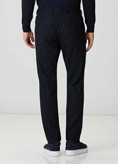 Beymen Club Lacivert Beli Kordonlu Çizgi Desenli Spor Pantolon - 3