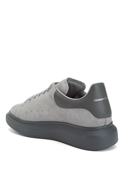 Oversized Açık Gri Erkek Süet Sneaker - Görsel 4