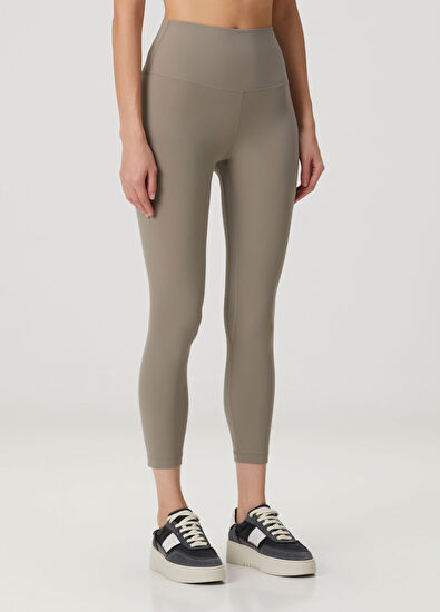 Align High Rise Crop Haki Tayt - Görsel 4