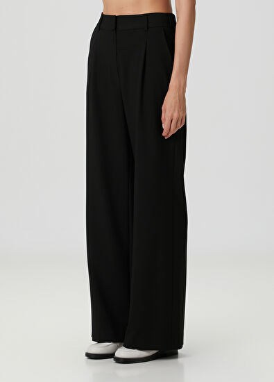 Beymen Club Siyah Geniş Paça Pantolon - 3