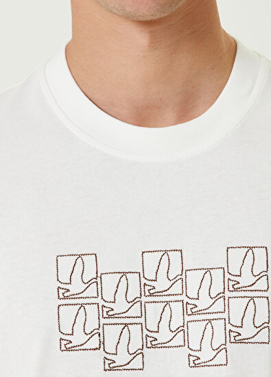 Beymen Club Beyaz Küçük Kaz Nakışlı T-shirt - 6