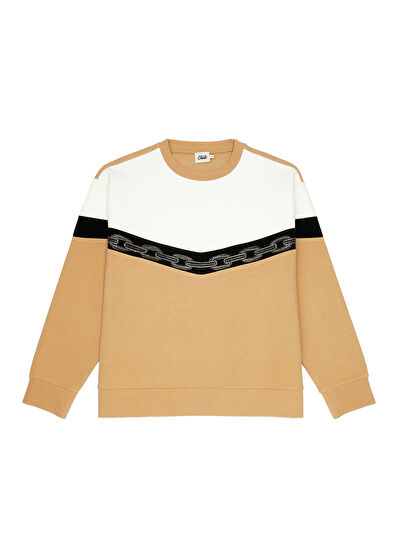 Beymen Club Deve Tüyü Zincir Taşlı Sweatshirt - 7