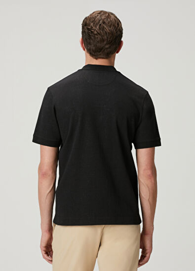 Beymen Club Siyah Comfort Fit Fermuarlı Polo T-shirt - 5