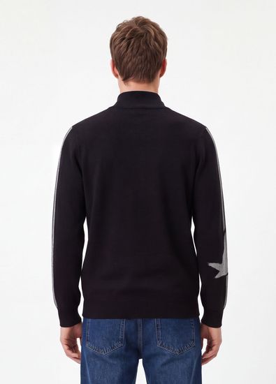 Beymen Club Black Goose Jacquard Sweater - 4