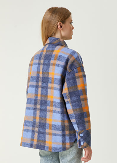 Beymen Club Mavi Ekoseli Dış Gömlek - 6