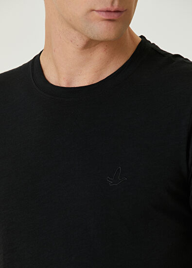 Beymen Club Siyah Flamlı T-shirt - 6