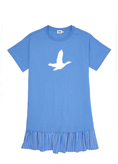 Beymen Club Blue Striped Mini Dress - 7