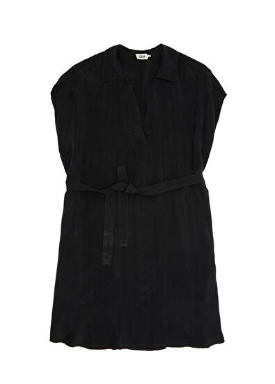 Beymen Club Siyah Mini Gömlek Elbise - 7