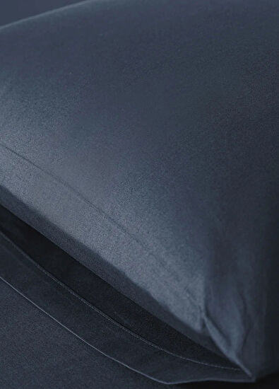 Penelope Pure Series Navy Blue Cotton Percale Double Fitted Sheet Set 160 x 200 cm - 3