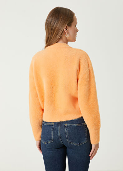 Beymen Club Orange Feather Textured Knitwear - 6