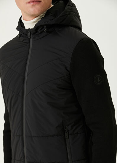 Siyah Kapüşonlu Triko Mont Beymen Club Siyah Kapüşonlu Triko Mont - 6