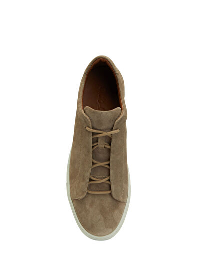 Beymen Club Men's Mink Elastic Suede Sneakers - 4
