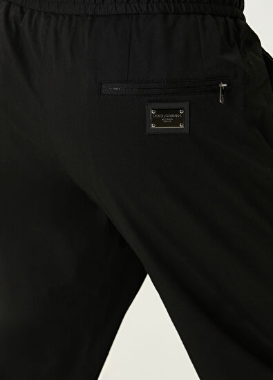 Siyah Beli Kordonlu Pantolon - Görsel 7