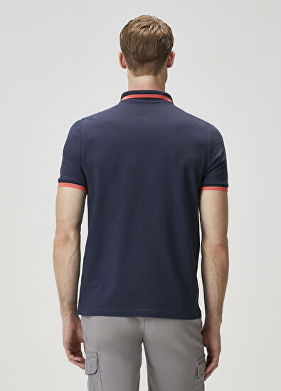 Beymen Club Navy Blue Coral Polo T-Shirt - 4