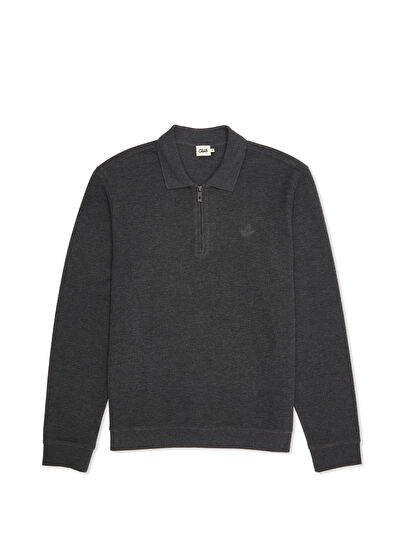 Beymen Club Antrasit Polo Yaka Sweatshirt - 7