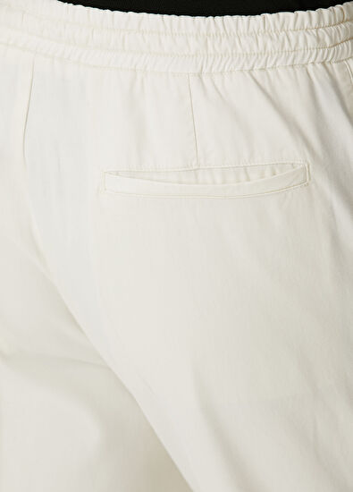 Canali Beyaz Beli Kordonlu Pantolon - 5