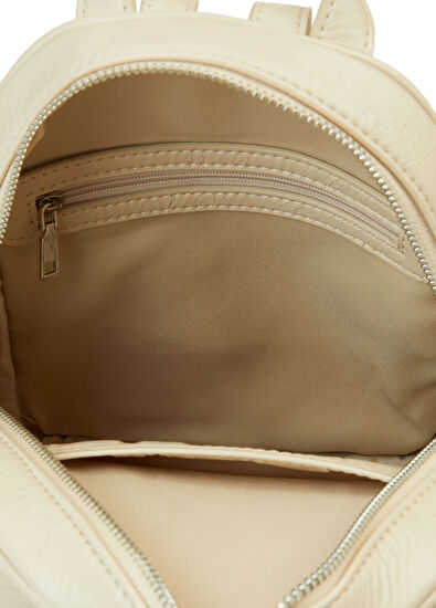 Bej Kadın Sırt Çantası - Görsel 6