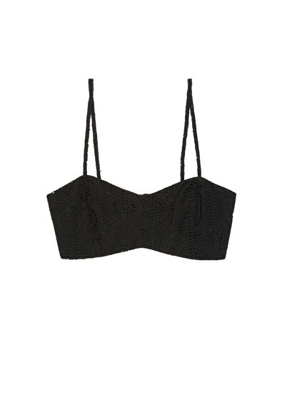 Beymen Club Black Embroidered Bustier - 7