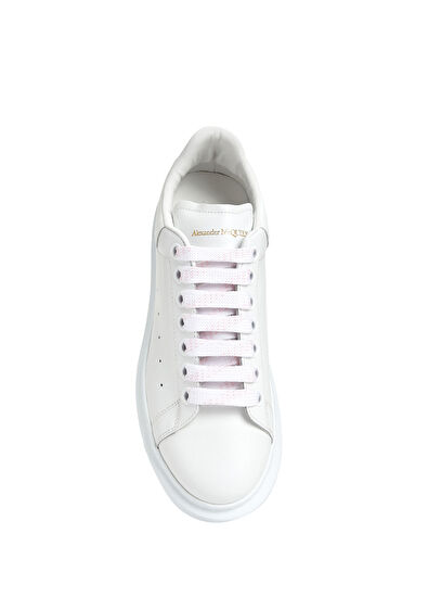 McQueen Oversized Beyaz Kadın Deri Sneaker - 4