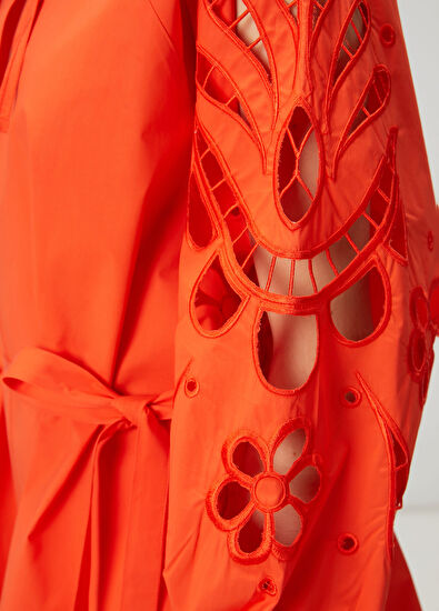 Beymen Club Red Embroidered Mini Dress - 7