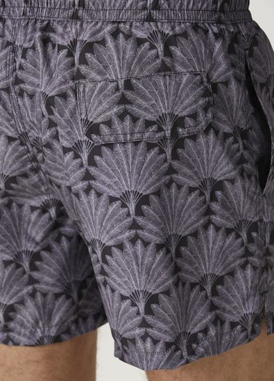 Beymen Collection Black Leaf Print Swimsuit Shorts - 5