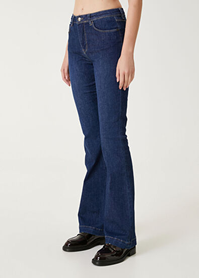 Beymen Club Koyu Mavi Flare Jean Pantolon - 3