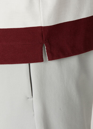 Beymen Club Burgundy Polo Striped Oversized T-Shirt - 7