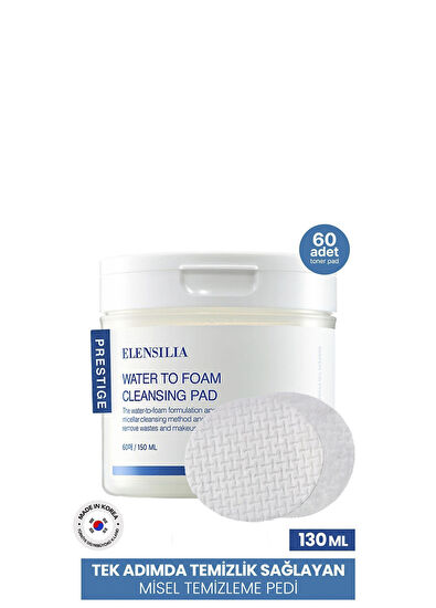 Elensilia Water to Foam Cleansing Pad Micellar Purifying Cleansing Pad 60 Pieces - 7
