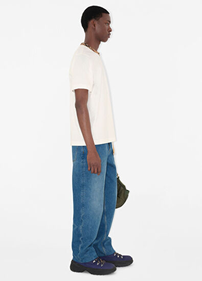 Burberry Lacivert Pamuklu Denim Erkek Jean Pantolon - 3