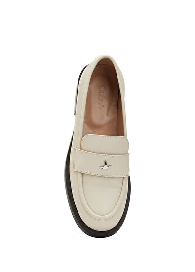 Beymen Club Ekru Kadın Deri Loafer - 4