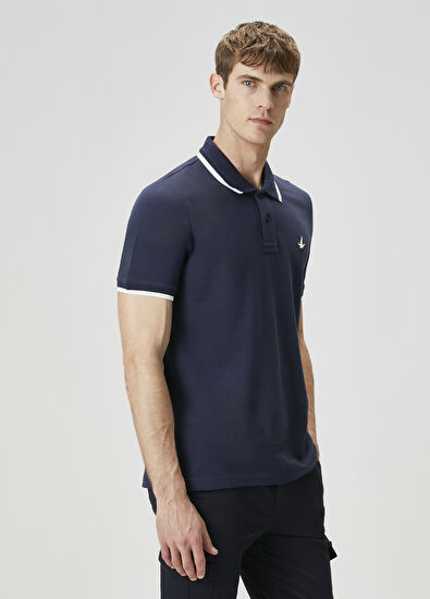 Beymen Club Lacivert Ekru Polo Yaka T-shirt - 3