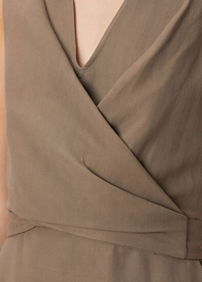 Brunello Cucinelli Kahverengi Midi Elbise - 5