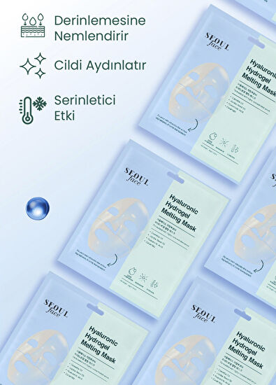 Dermal Seoulface Hyaluronic Acid Hydrogel Transparent Melting Face Mask 34 gr - 5