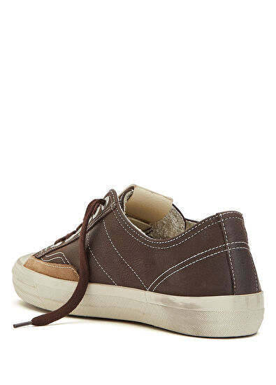 V-Star Kahverengi Kadın Deri Sneaker - Görsel 4