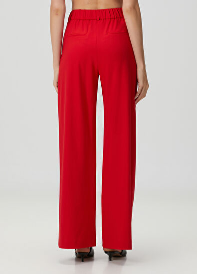 Beymen Club Red Wide-Leg Trousers - 4