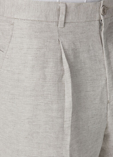 Network Bej Keten Pantolon - 4