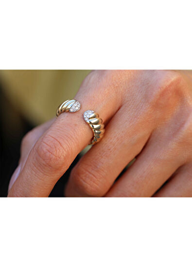 Mon Cher Dia 14 Ayar Kadın Altın Yüzük - Görsel 6