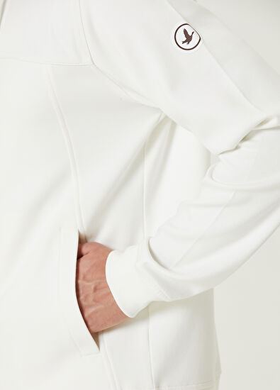 Beymen Club Beyaz Kapüşonlu Çizgili Ribanalı Sweatshirt - 7