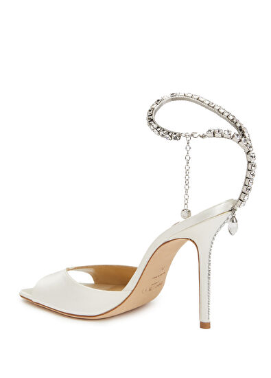 Saeda Beyaz Kadın Sandalet - Görsel 4