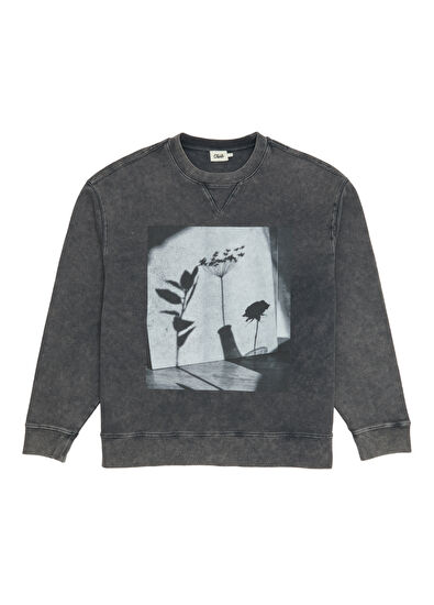 Antrasit Fotoğraf Baskılı Sweatshirt Beymen Club Antrasit Fotoğraf Baskılı Sweatshirt - 7