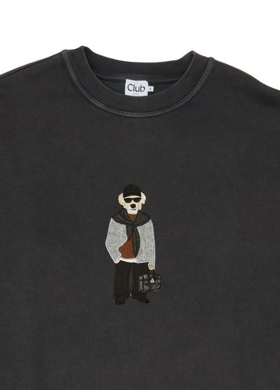 Beymen Club Anthracite Dog Appliqué Oversized Sweatshirt - 7