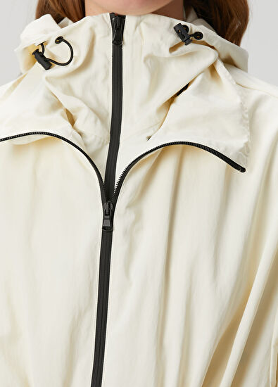 x Rosie Huntington Fildişi Anorak Ceket - Görsel 6