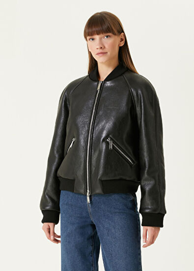 Dsquared2 Siyah Logolu Bomber Ceket - 3