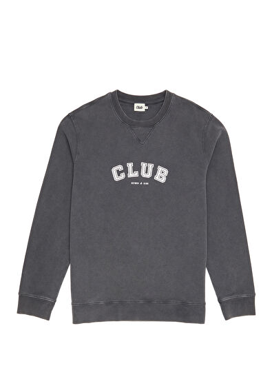 Beymen Club Anthracite Logo Printed Sweatshirt - 7