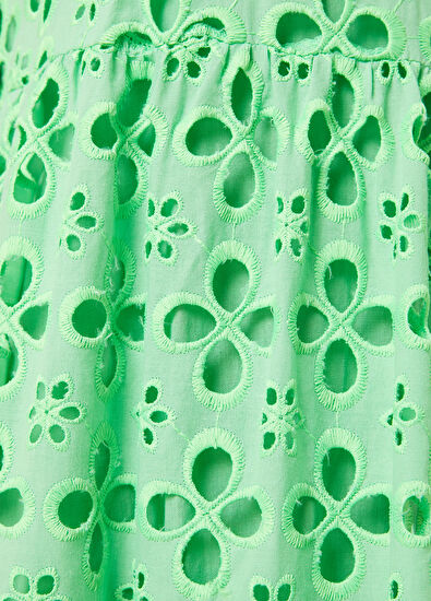 Beymen Club Yeşil Nakışlı Midi Elbise - 5